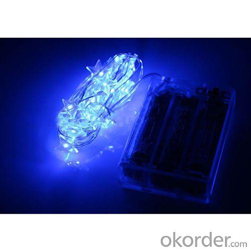 Battery Operated Mini Led Fairy Light String Light Pentagram Blue With 3Aa System 1