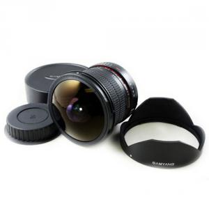 Samyang 8mm F/3.5 Umc Cs Ii Fisheye Lens For Canon Mount Hood System 1