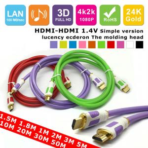 HDMI Cable 1.4 1.3 For Wii Ps3 Hdtv Hd Player Lucency Ecderon Head 5Ft 6Ft 10Ft 15Ft 30Ft 1M 2M 3M 5M 10M 15M 20M 30M 50M 100M