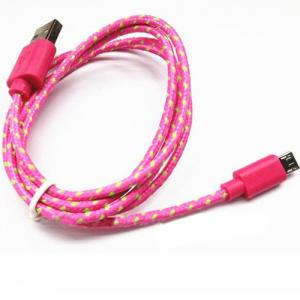 Braided Micro Usb Cable,For Samsung/Htc/Mobile Phone Colorful Fabric Braided Micro Usb Cable System 1