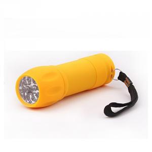 Promotion Mini 9 LED Flash Light With Rubber Coating