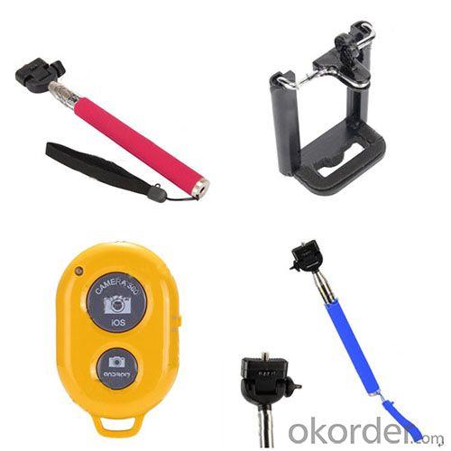 Camera Extendable Handheld Monopod Selfie Wireless Bluetooth Remote Shutter For Iphone Samsung Android With Phone Holder System 1