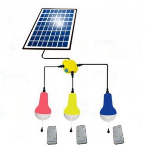 China Best Solar Power LED Light With Remote Control Solar Lamp 3 Lamps With Remote Control With 5W 5V Solar Panel