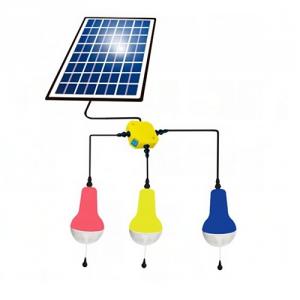 China Factory Super Bright LED Solar Lamp Lantern High Quality Solar Home Lighting Colorful 3 Lamps With 5W 5V Solar Panel