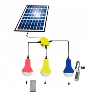 China Manufacture Portable LED Solar Lamp With Remote Control With Mobile Charge LED Solar Light Indoor