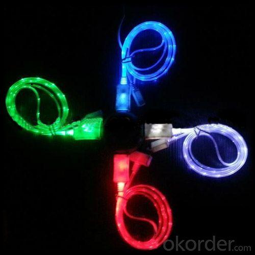 New And Hot Selling Led Data Cable For Iphone5/Iphone4/Samsung System 1