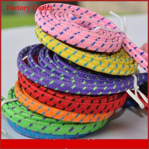 10 Ft Long Colored Fabric Braid Rope Woven Nylon Cable For Iphone 5 5S 5C System 1