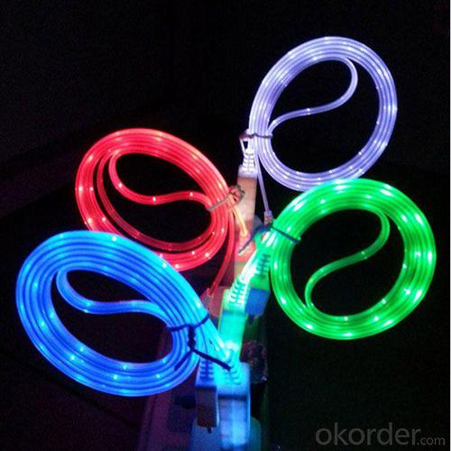 With Led Light Up Usb Charging Data Cable For Samsung And Anyphone System 1