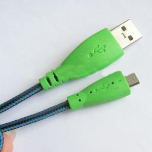 Braided Usb To Micro Usb Cable With Led Light System 1