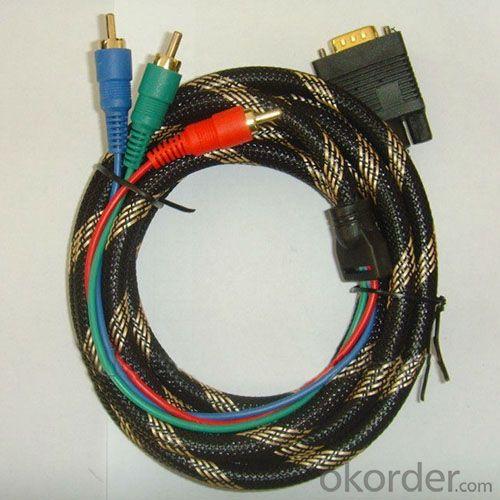 Vga To 3 Rca Component Video Cable System 1