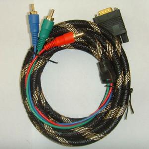Vga To 3 Rca Component Video Cable System 1