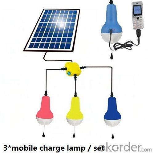 Solar Light for Outdoor Lamp Post - China Manufacture High Quality 2200mAh 5V Mobile Charge Solar Lamp with 5W 5V Solar Panel System 1