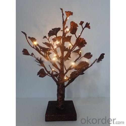 Hot Sale Led Light Ginkgo Tree W/Glitter 18L/35Cm