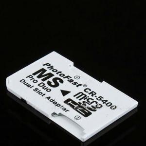 Micro SD TF to Memory Stick MS Pro Duo PSP Card Dual 2 Slot Adapter Converter
