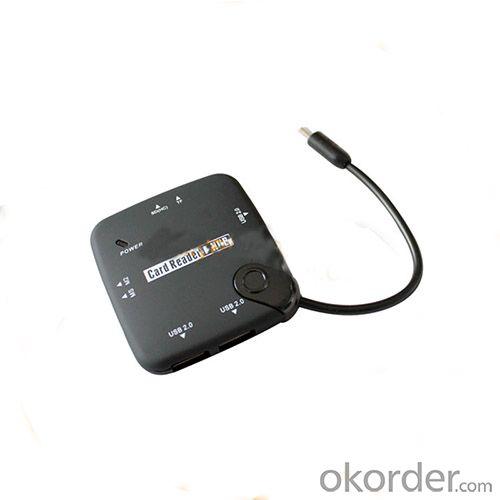 OTG USB Hub +Card Reader Camera Connection Kit for Samsung S3/S4/Note2 from dailyetech System 1