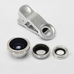 Universal Clip Fish Eye Macro Lens 3 In 1 Clip Mobile Phone Lens, 180 Degree Fisheye Camera Lens System 1
