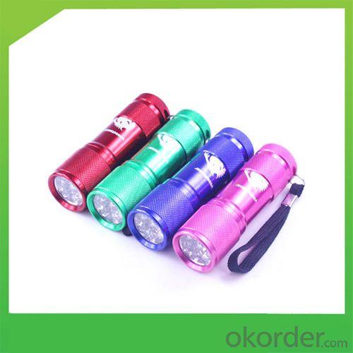 9 Led Mini Aluminum Led Torch Colorful Option System 1