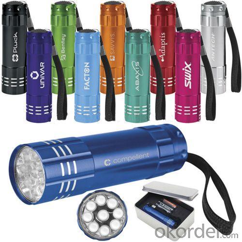 Promotion 9led Aluminium Flashlight,Mini Led Flashlight System 1