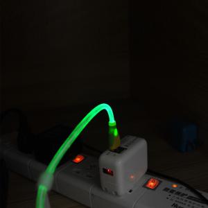 Gradient Colors Led Light Micro Usb Cable For Samsung ,Led Iphone 5 Cable