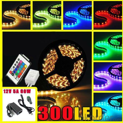 24 Key Ir Remote/5M 300 Led 5050 Smd Rgb Waterproof Led Light Strip Flexible System 1