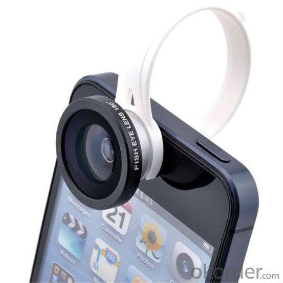 Wholesale 2014 Hot Sell 180 Degree Circle Clip Fisheye Fish Eye Lens For Smartphone Iphone5C Ipad Air Samsung/Htc/Nokia