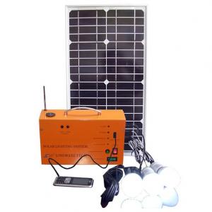China Factory Best 10W 18V Solar Panel 7A Battery Solar System With Radio