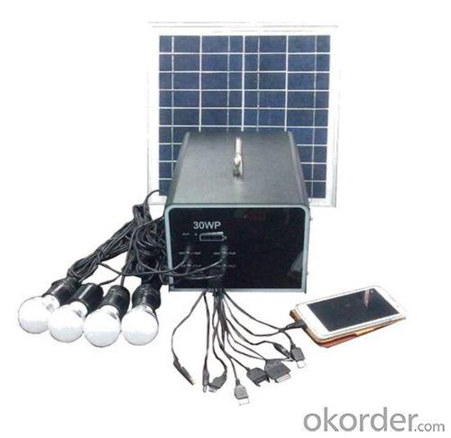 China Factory 30W 18V Solar Panel 24A Battery Solar System Made In China With Mobile Charge Charging Control System 1