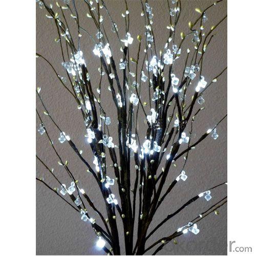 70Cm Battery Operated Brown Led Branch Lights With Acrylic Beads
