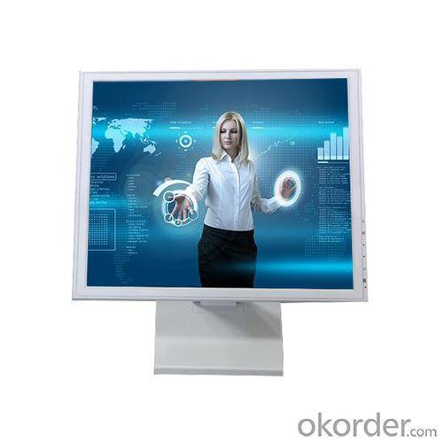 17 Inch Pearl White LCD Touch Monitor / 1280*1024 Resolution / 8 Osd Languages System 1