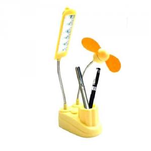 Table Led Usb Light Lamp With Fan Foldable Fan With Battery Sock System 1