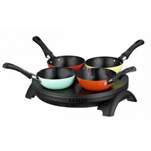 Pancake Maker with 4 Color Woks for Family Party