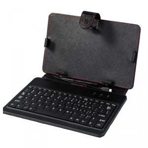 7Inch Universal Tablet Pc Keyboard With Case , Black Color With Red Thread System 1