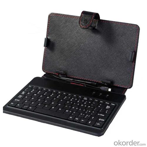 7Inch Universal Tablet Pc Keyboard With Case , Black Color With Red Thread System 1