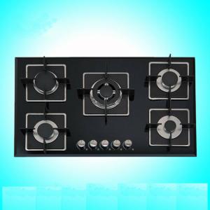 Gas Cooker Made of Tempered Glass with 5 Burners System 1