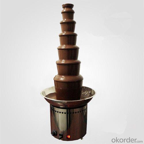 Chocolazi Ant-8130 Auger 7 Tiers 304 Stainless Steel Commercial Wholesale Commercial 7 Tier Chocolate Fountain System 1