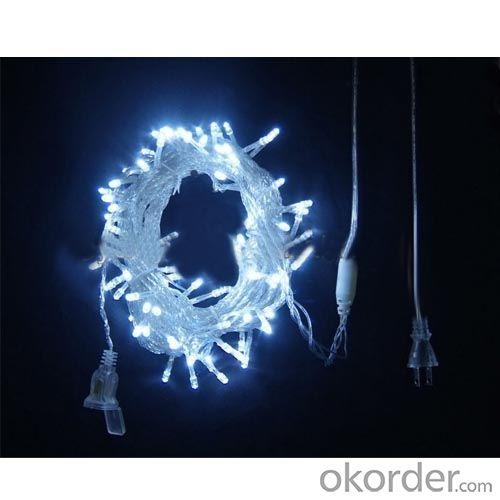 White Led Christmas Light With Transparent Wire Steady On System 1