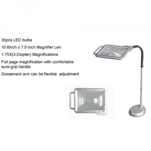 Full Page Led Floor Magnifying Lamp With Adjustable