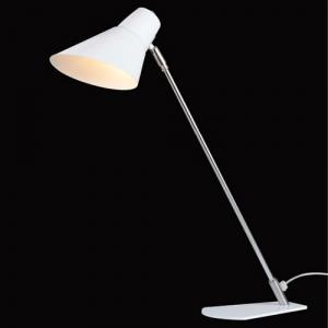 White Simple Modern Reading Light Led Table Lamp In Stainless Steel Bracket