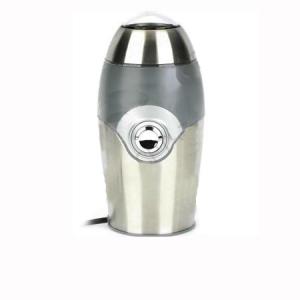 Portable 150W Electronic Coffee Grinder - Silver + Black