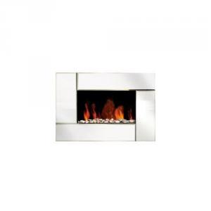 Electric Fireplace Wall Mounted with Pebble Fuel Effect System 1