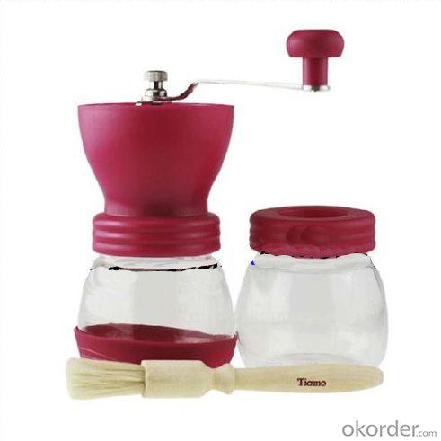 B025 Tiamo Ceramic Manual Coffee Bean Grinder Combination System 1