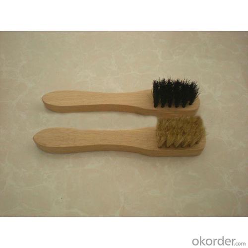 Wooden Pig Hair Shoe Polish Brush System 1