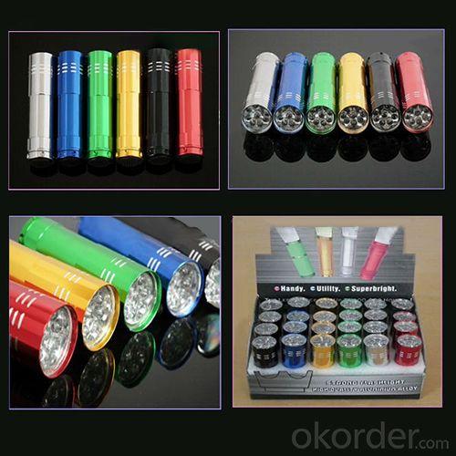 Promotional Aluminium 9 Led Mini Flashlight System 1