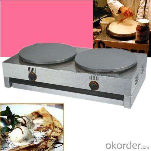 2 Plates Gas Crepe Maker Made of Stainless Steel System 1