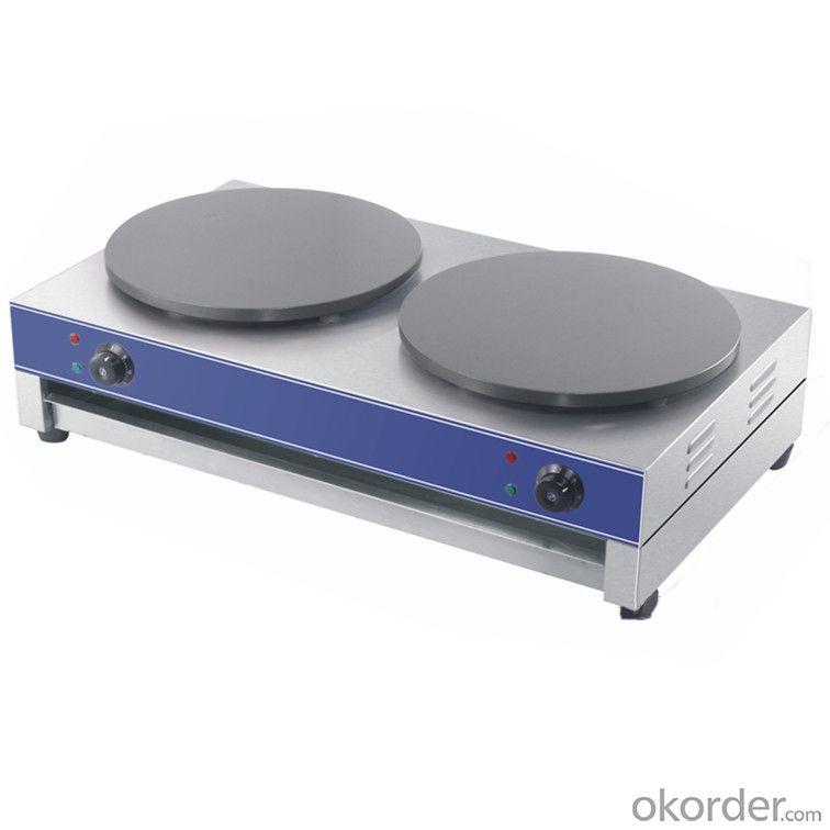 Electric Crepe Maker with Two 400mm Diameter Cast Iron Griddle Plates