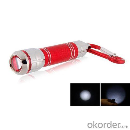 LED Flashing Flashlight with Tail Carabiner (Red) System 1