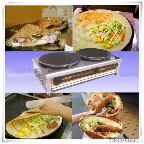 Stainless Steel Electric Crepe Maker Flexible Use System 1