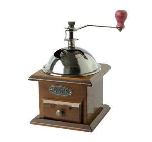 New Manual Coffee Grinder Made Of Iron Wood System 1