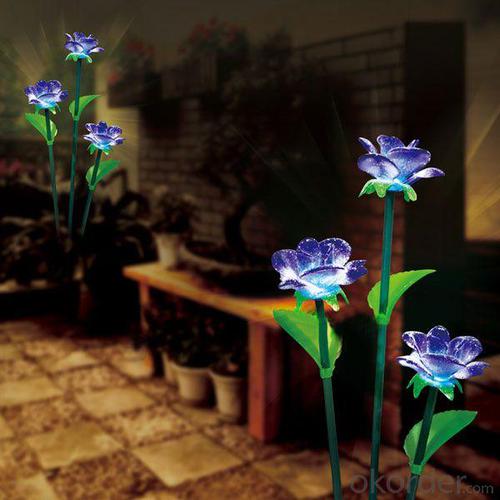 Plastic Solar Flower Outdoor Light For Garden (Dl-Srs400-3D) From China Factory System 1