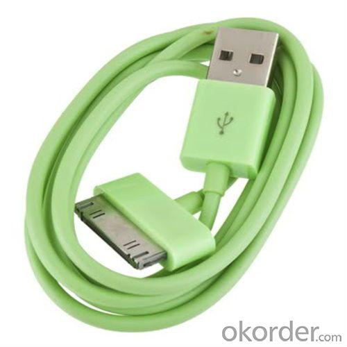 New Green Usb 2.0 Data Sync Charger Cable For Apple Iphone 4G Ipod System 1